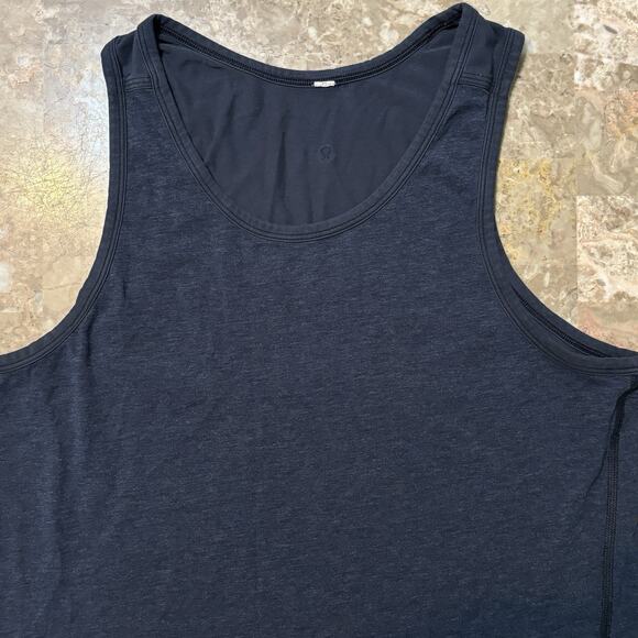 Lululemon Shirt Mens Small Blue 5 Year Basic Tank Top Sleeveless Soft Gym Yoga - Picture 1 of 9